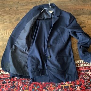 Navy blue j crew factory suit set in size 0
